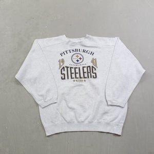 D- Vintage 1996 Pittsburgh Steelers NFL Text & Logo Crewneck