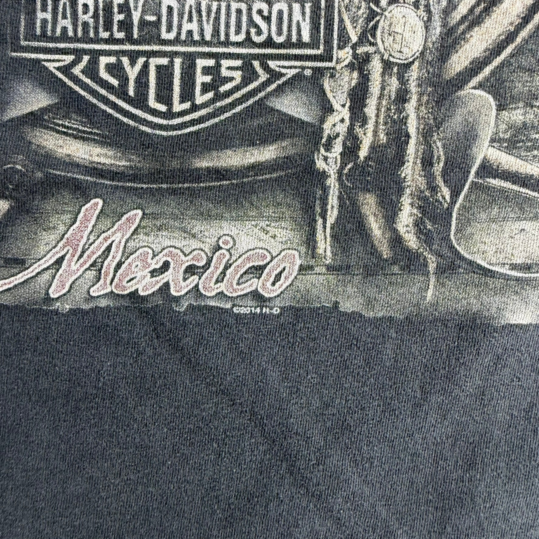 J- '14 Harley Davidson Cancun Mexico Jumbo Print Graphic Tee - XL