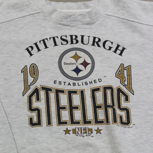 D- Vintage 1996 Pittsburgh Steelers NFL Text & Logo Crewneck