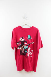 CC- Vintage 1993 Silvester Cat Motor Cycle Single Stitch Tee