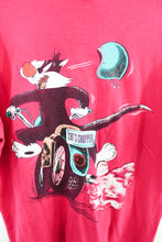 Load image into Gallery viewer, CC- Vintage 1993 Silvester Cat Motor Cycle Single Stitch Tee

