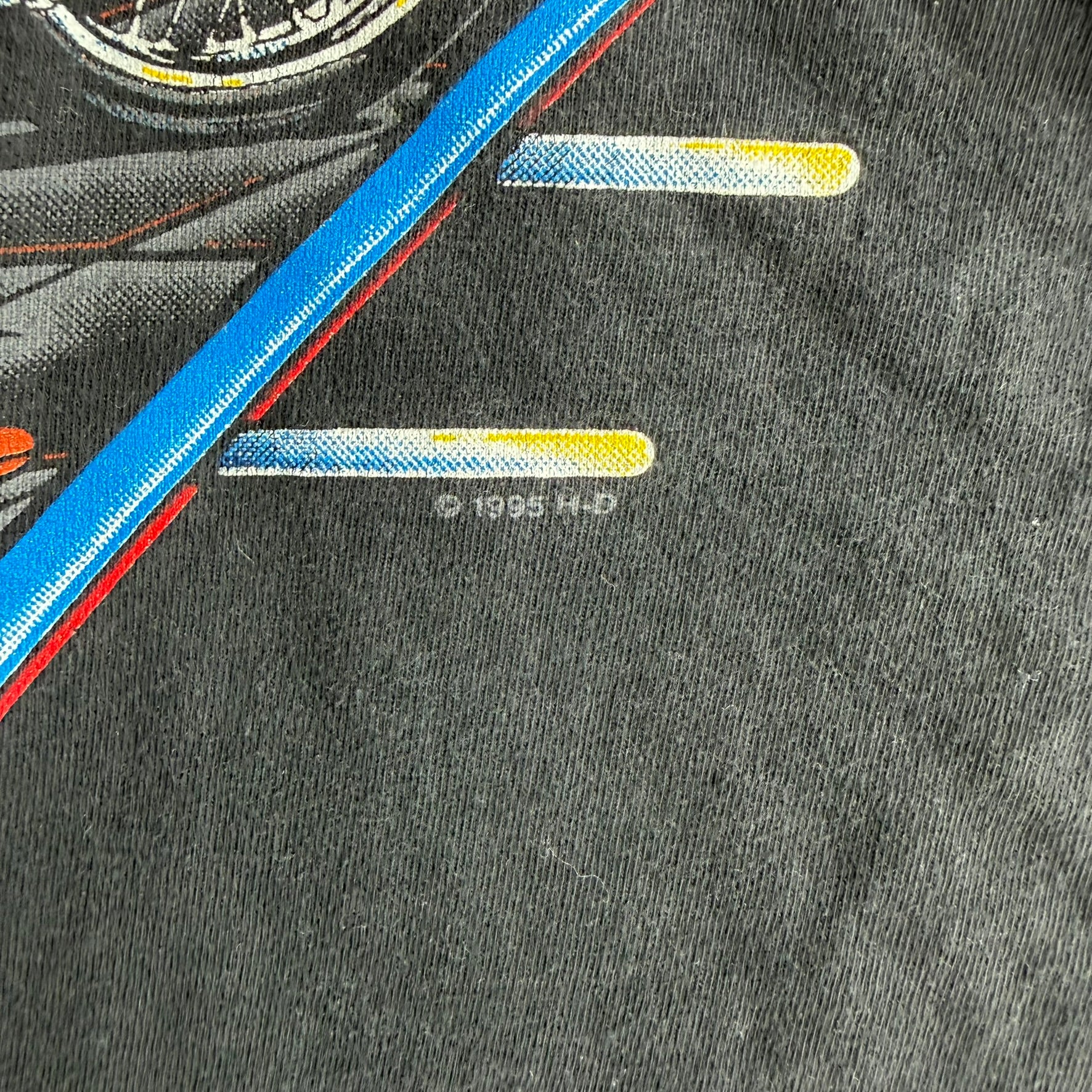 J- Vintage '95 Harley Davidson Quebec Canada Made In USA Single Stitch Tee - L