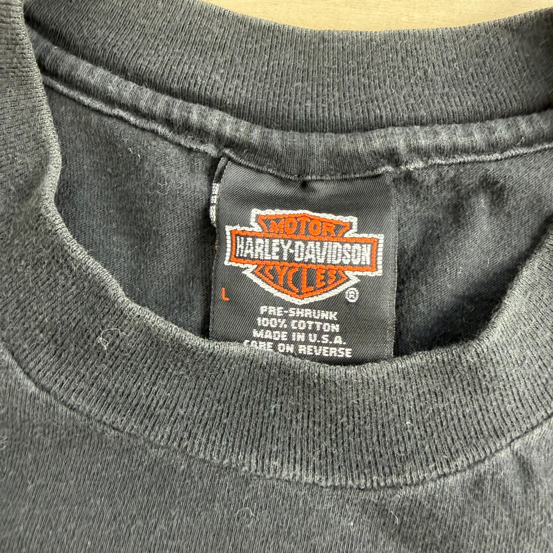 J- Vintage '95 Harley Davidson Quebec Canada Made In USA Single Stitch Tee - L