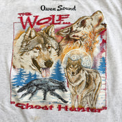 J- Vintage Owen Sound Wolf Ghost Hunter Graphic Single Stitch Tee - L