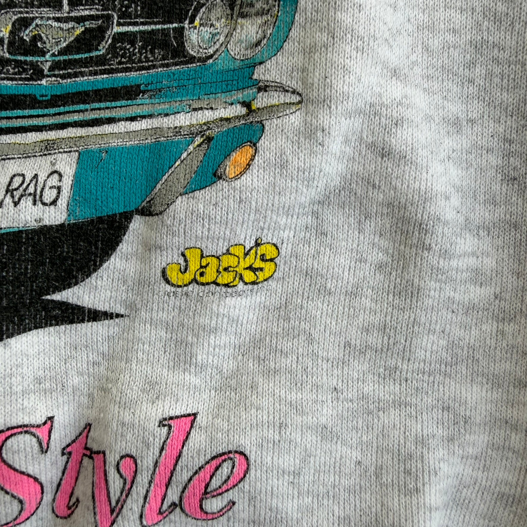 J- Vintage 90s Ford Mustang Ride In Style Graphic Made In USA Crewneck - L