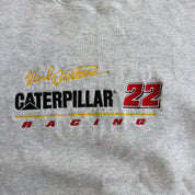 J- Vintage Nascar Ward Burton Caterpillar Racing Embroidered Text Crewneck - L