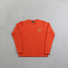 Load image into Gallery viewer, D- Vintage Ralph Lauren Womens Embroidered Crest Woven Knit Sweater
