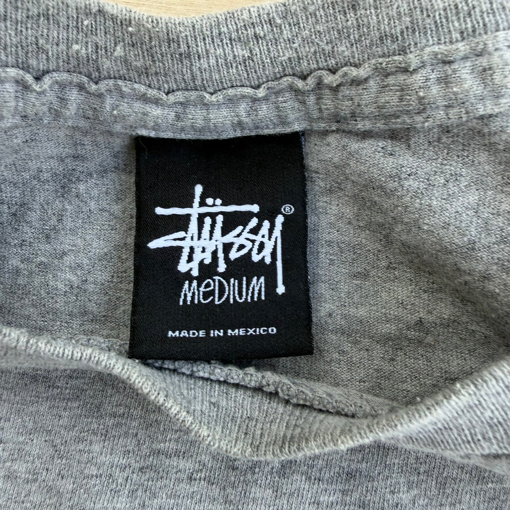 J- Vintage Stussy Felt Text Graphic Tee - M