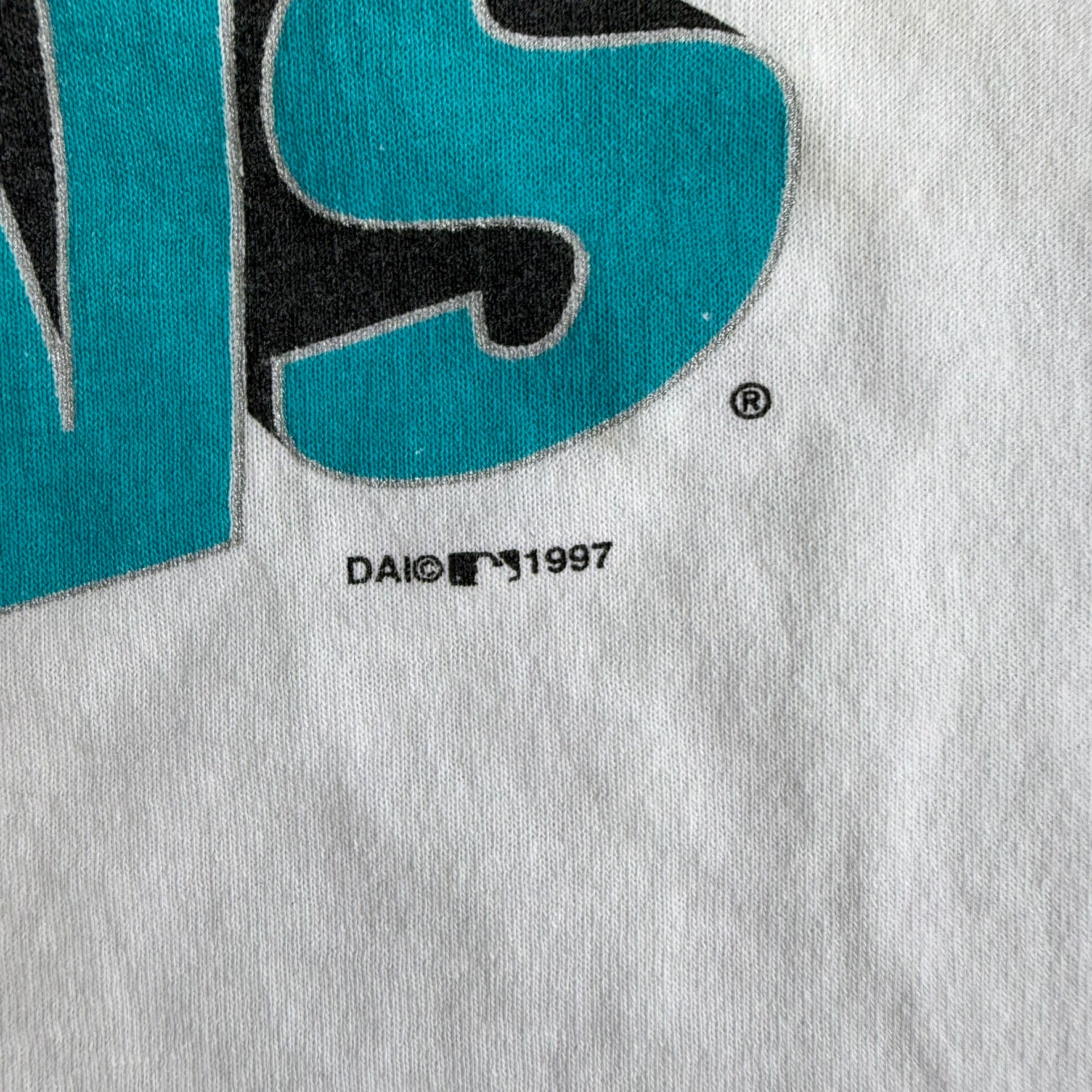 J- Vintage '97 Florida Marlins MLB World Series Champions Single Stitch Tee - XL
