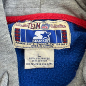 J- Vintage New York Giants NFL Starter Embroidered Text Hoodie - L