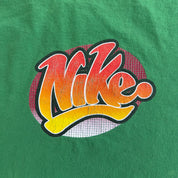 J- Vintage Y2K Nike Text Graphic Ringer Tee - XL
