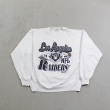 Load image into Gallery viewer, D- Vintage Los Angeles Raiders NFL Trench Text &amp; Logo Crewneck
