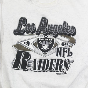 D- Vintage Los Angeles Raiders NFL Trench Text & Logo Crewneck