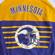 J- Vintage Minnesota Vikings NFL Logo & Text Made In USA Crewneck - 3XL