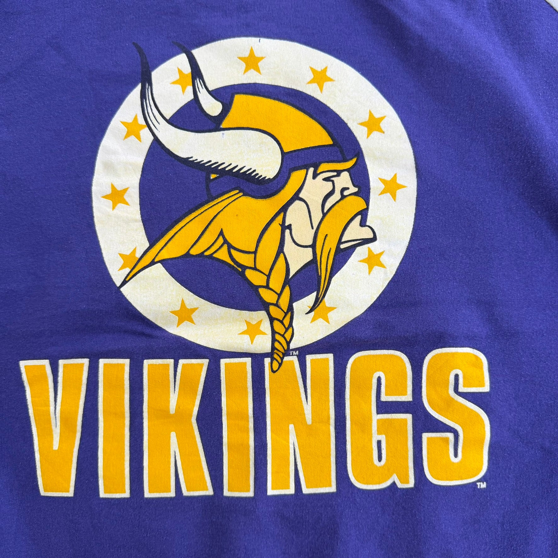 J- Vintage Minnesota Vikings NFL Logo & Text Made In USA Crewneck - 3XL