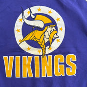J- Vintage Minnesota Vikings NFL Logo & Text Made In USA Crewneck - 3XL