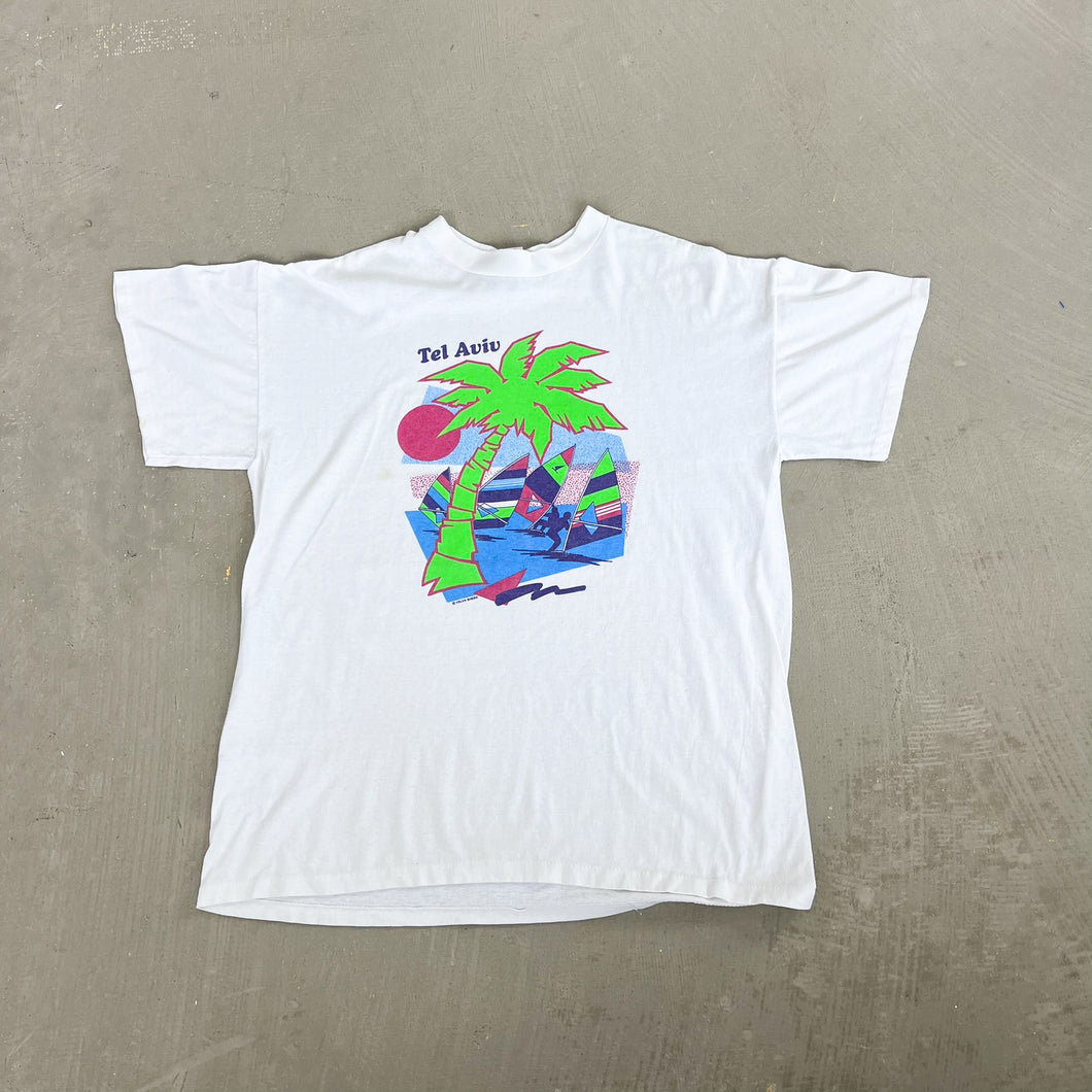 F- Vintage Tel Aviv Beach Graphic Single Stitch Tee