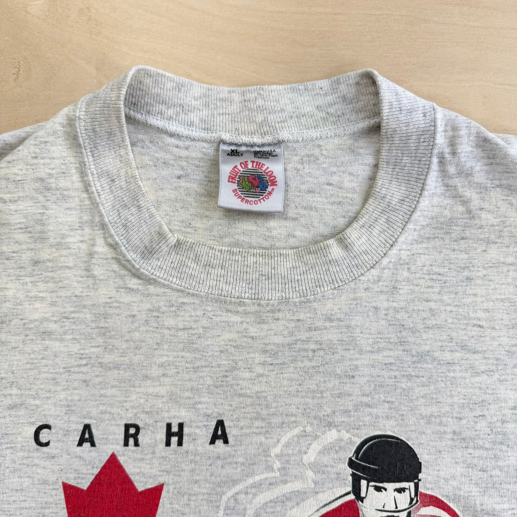 J- Vintage '96 World Cup Of Hockey Toronto Graphic Made In USA Single Stitch Tee - XL