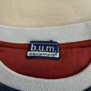 J- Vintage Bum Equipment Embroidered Logo & Puff Print Numbers Crewneck - XL