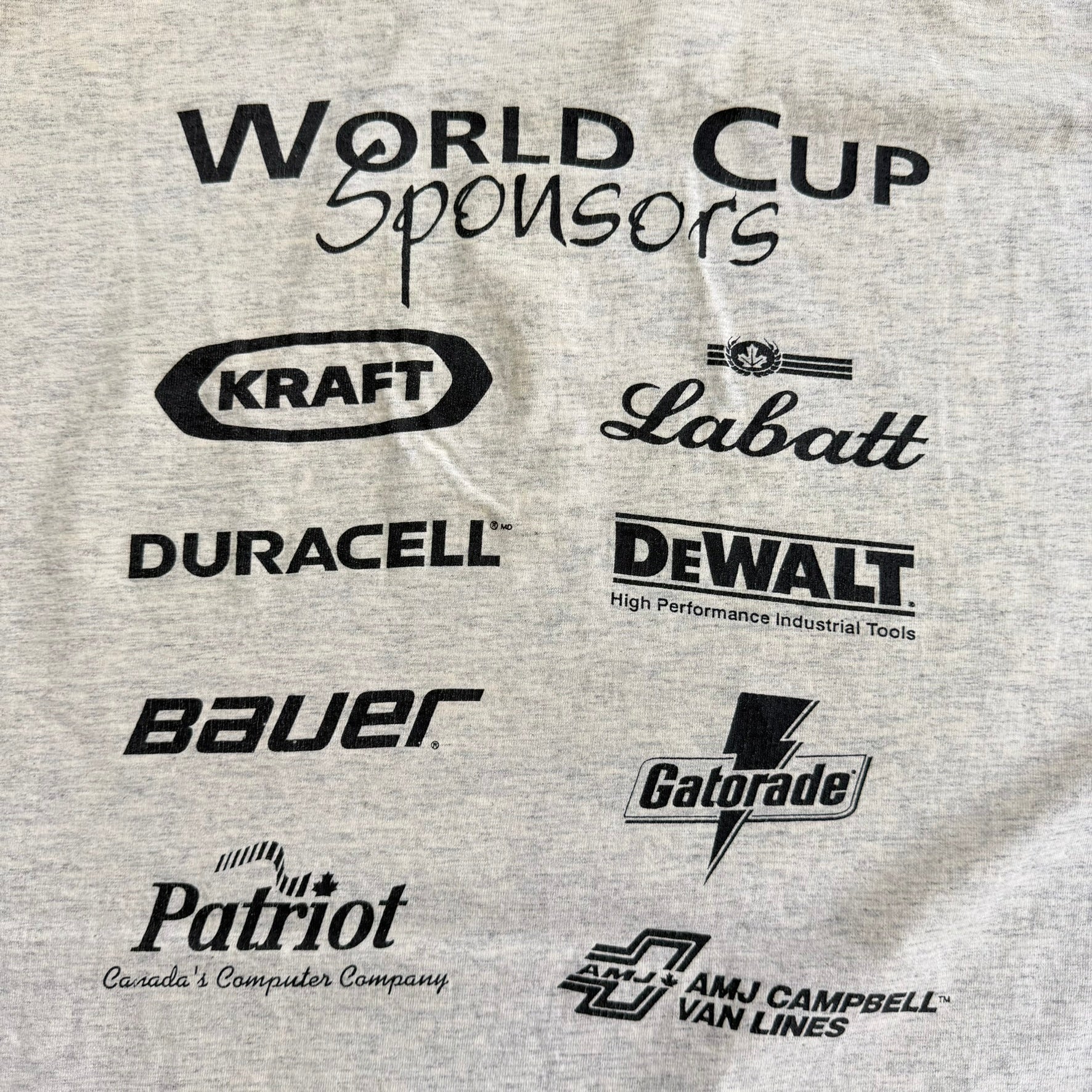 J- Vintage '96 World Cup Of Hockey Toronto Graphic Made In USA Single Stitch Tee - XL
