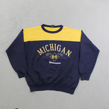 Load image into Gallery viewer, D- Vintage University Of Michigan Wolverine Logo &amp; Text Crewneck
