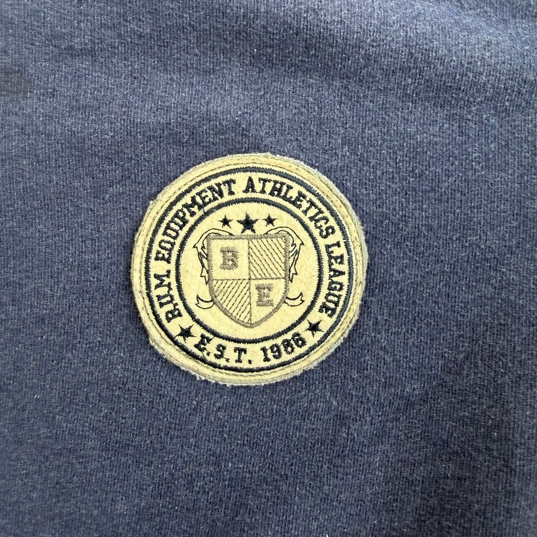 J- Vintage Bum Equipment Athletics League Embroidered Logo Quarter Zip Crewneck - L