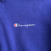 J- Vintage Champion Embroidered Text & Logo Made In USA Zip Up Hoodie - L