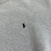 J- Vintage Polo RL Embroidered Logo Grey Crewneck - L