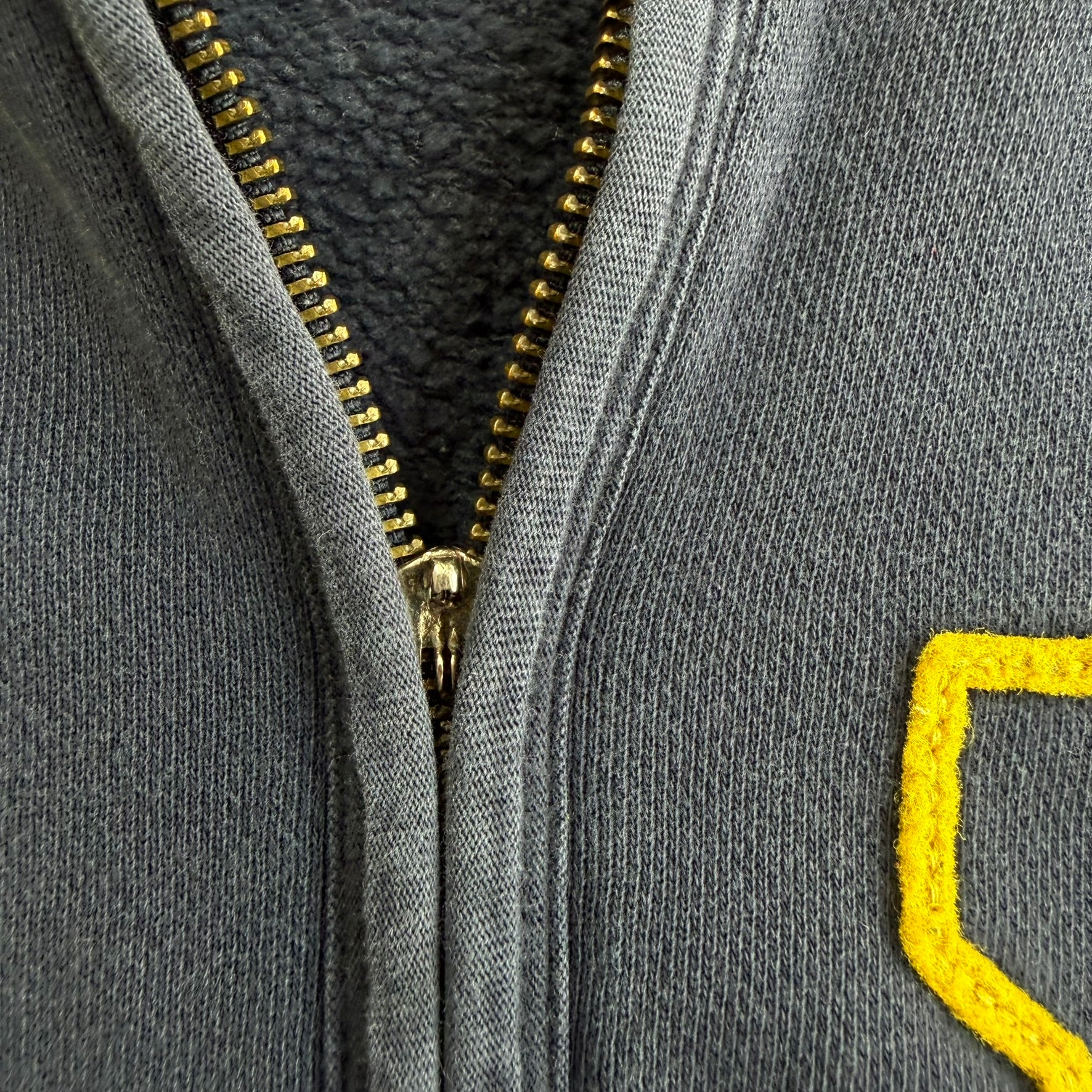 J- Vintage Polo Jeans RL Embroidered Logo Zip Up Hoodie - M