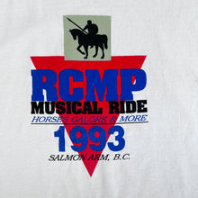 Load image into Gallery viewer, F- Vintage &#39;93 RCMP Musical Ride Salmon Arm BC Single Stitch Tee
