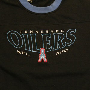 D- Vintage Tennessee Oilers (Titans) NFL Lee Embroidered Text Crewneck