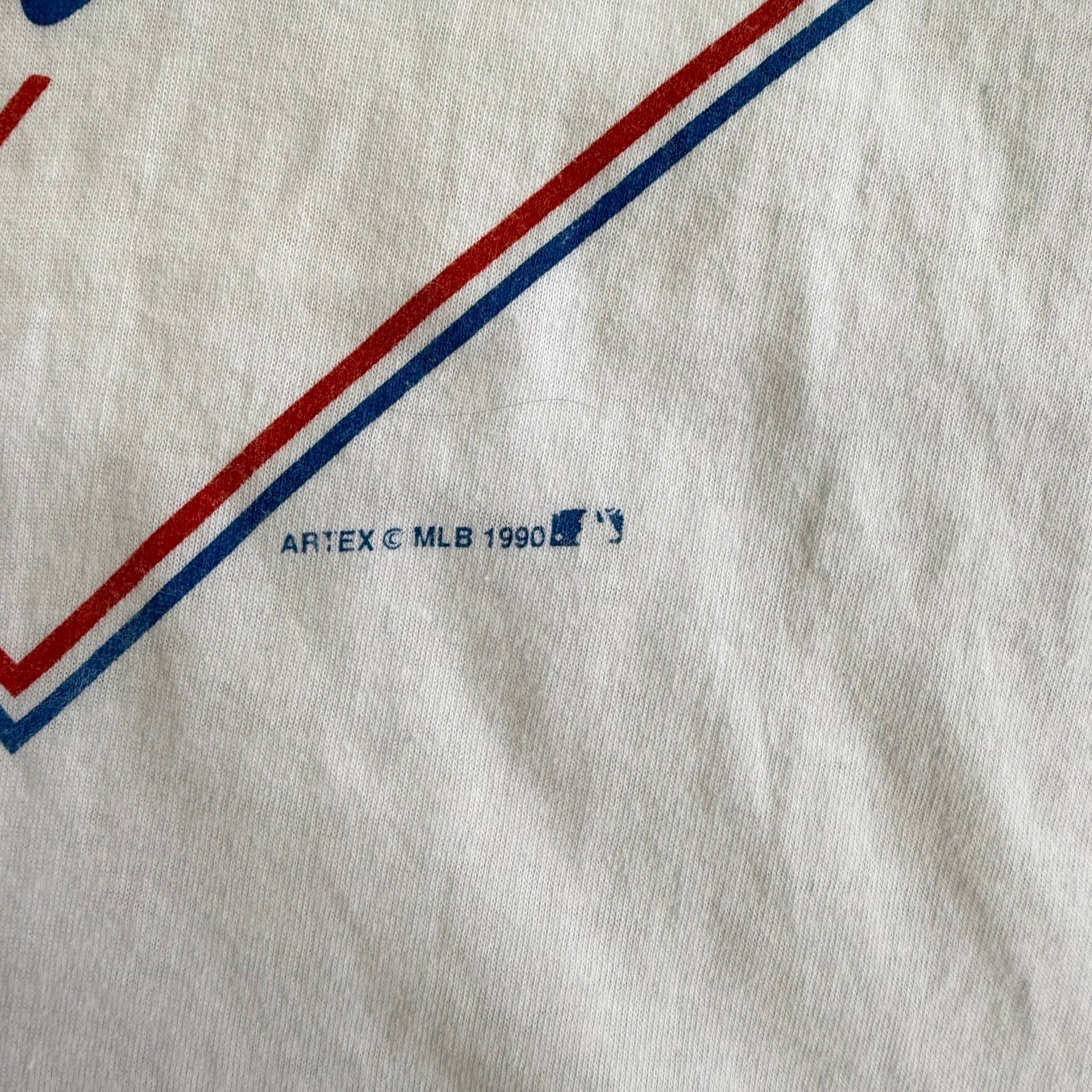J- Vintage '90 Brooklyn Dodgers MLB Graphic Made In USA Single Stitch Tee - L