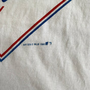 J- Vintage '90 Brooklyn Dodgers MLB Graphic Made In USA Single Stitch Tee - L