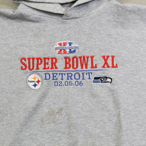 D- 2006 NFL Super Bowl 40 Steelers Vs Seahawks Reebok Hoodie