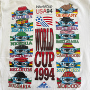 J- Vintage '94 Apex One USA World Cup  Countries Soccer Ball Graphic Made In USA Single Stitch Tee - L