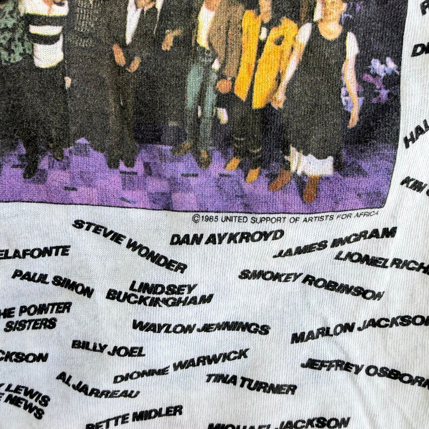 J- Vintage '85 United Support Of Artists For Africa Graphic Made In USA Single Stitch Tee - S