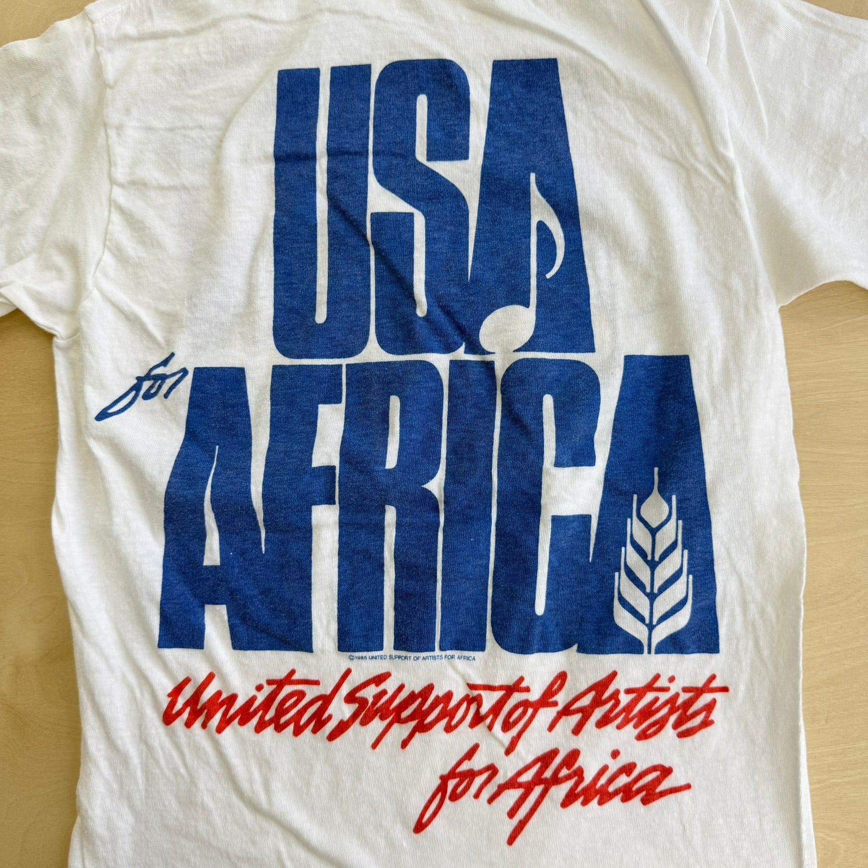 J- Vintage '85 United Support Of Artists For Africa Graphic Made In USA Single Stitch Tee - S
