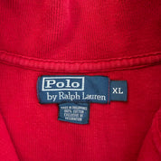 J- Vintage Polo RL Embroidered Logo Quarter Zip Knit Sweater - XL