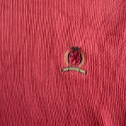 J- Vintage Tommy Hilfiger Embroidered Logo Orange Knit Sweater - XL
