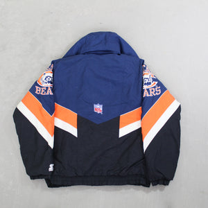 D- Vintage Chicago Bears NFL Starter Zip Up Winter Jacket