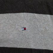 J- Vintage Tommy Hilfiger Embroidered Logo Quarter Zip Sweater - XL