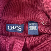 J- Vintage Chaps RL Embroidered Logo Henley Knit Sweater - XL