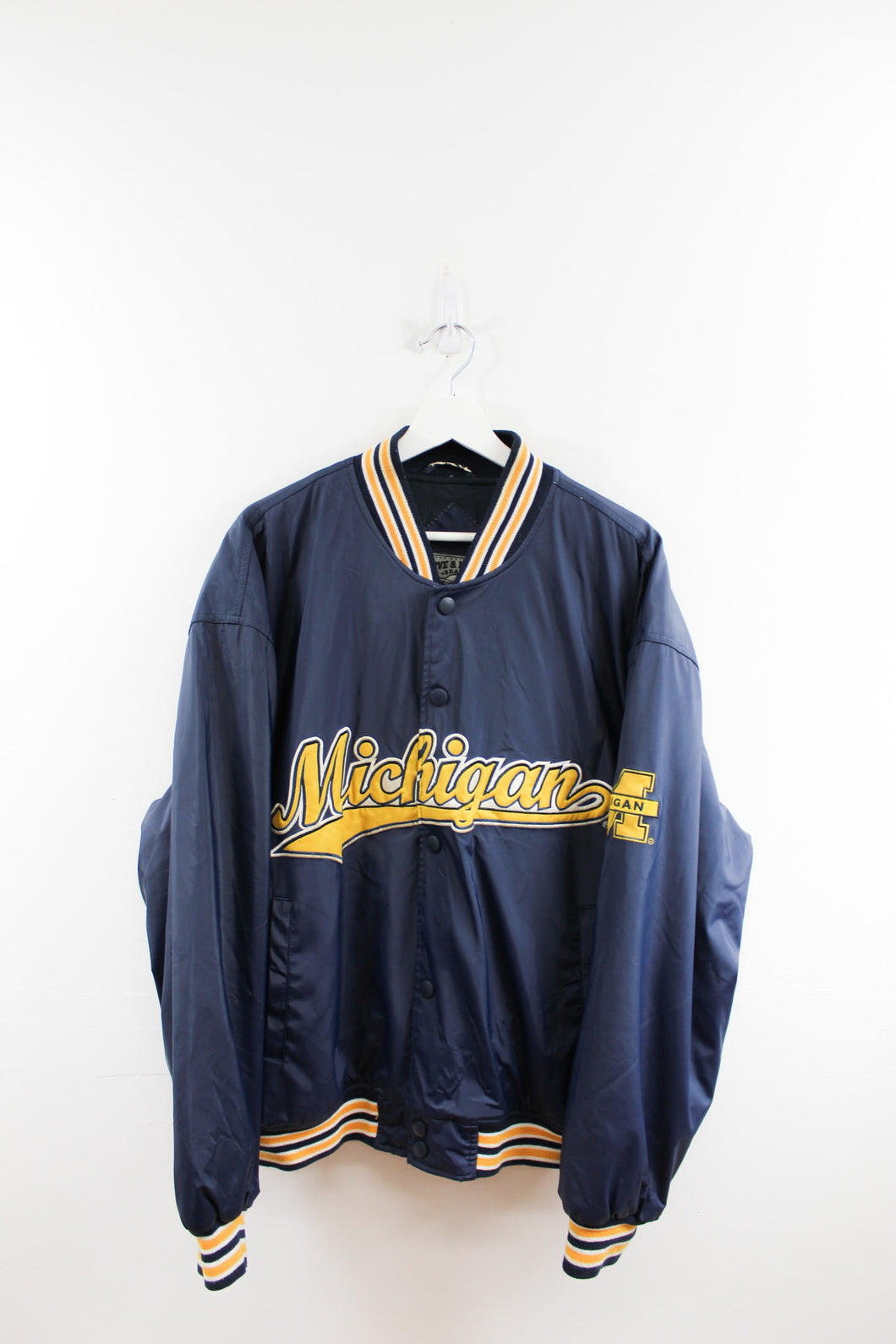 Vintage Michigan-CC- Wolverines Steve & Barry's college logo Bomber Jacket
