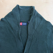 J- Vintage Chaps RL Dark Green Cardigan Knit Sweater - L