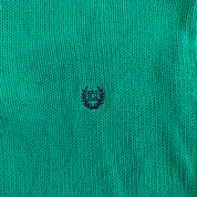 J- Vintage Chaps RL Embroidered Logo Quarter Zip Knit Sweater - L