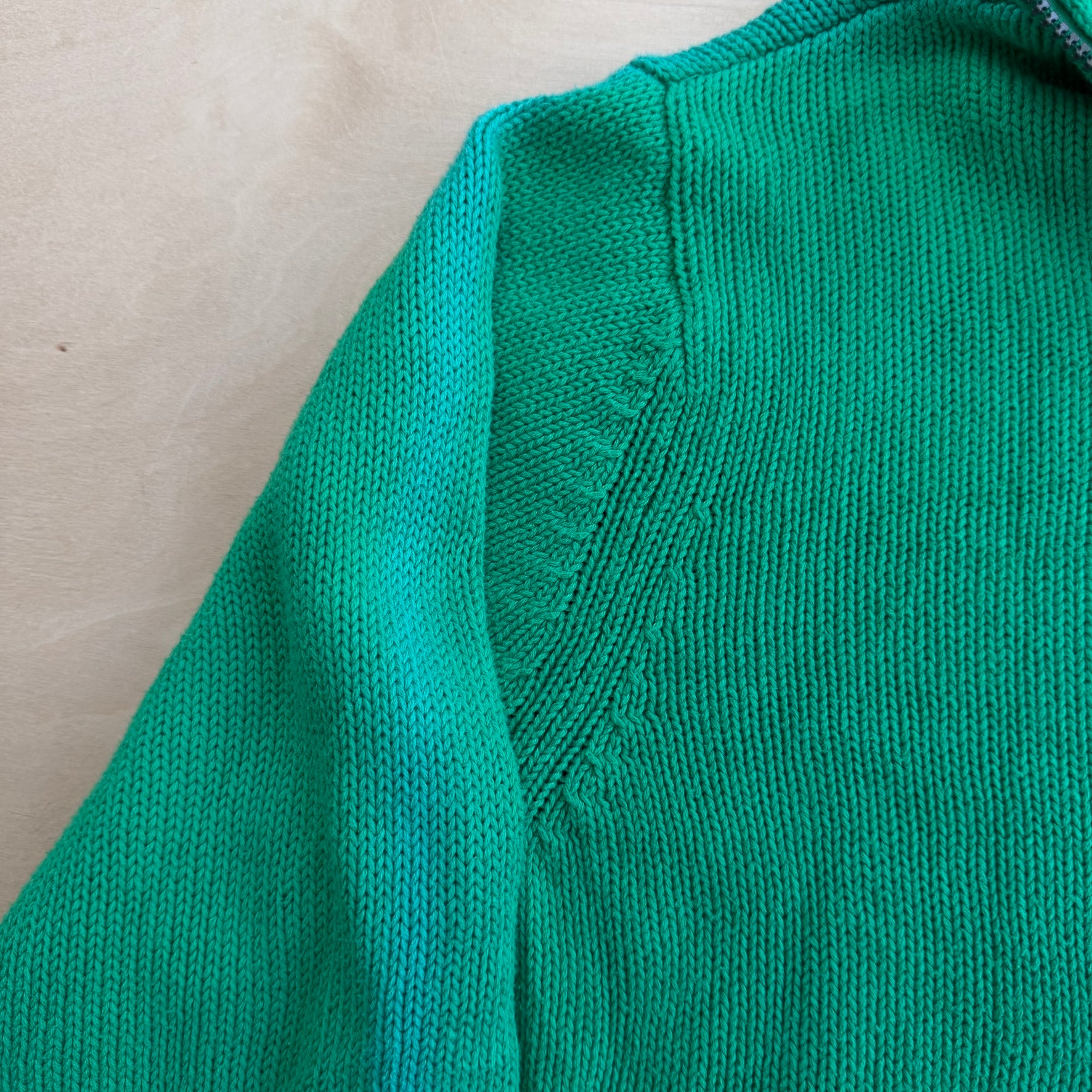 J- Vintage Chaps RL Embroidered Logo Quarter Zip Knit Sweater - L