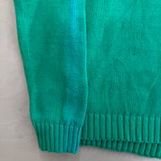 J- Vintage Chaps RL Embroidered Logo Quarter Zip Knit Sweater - L