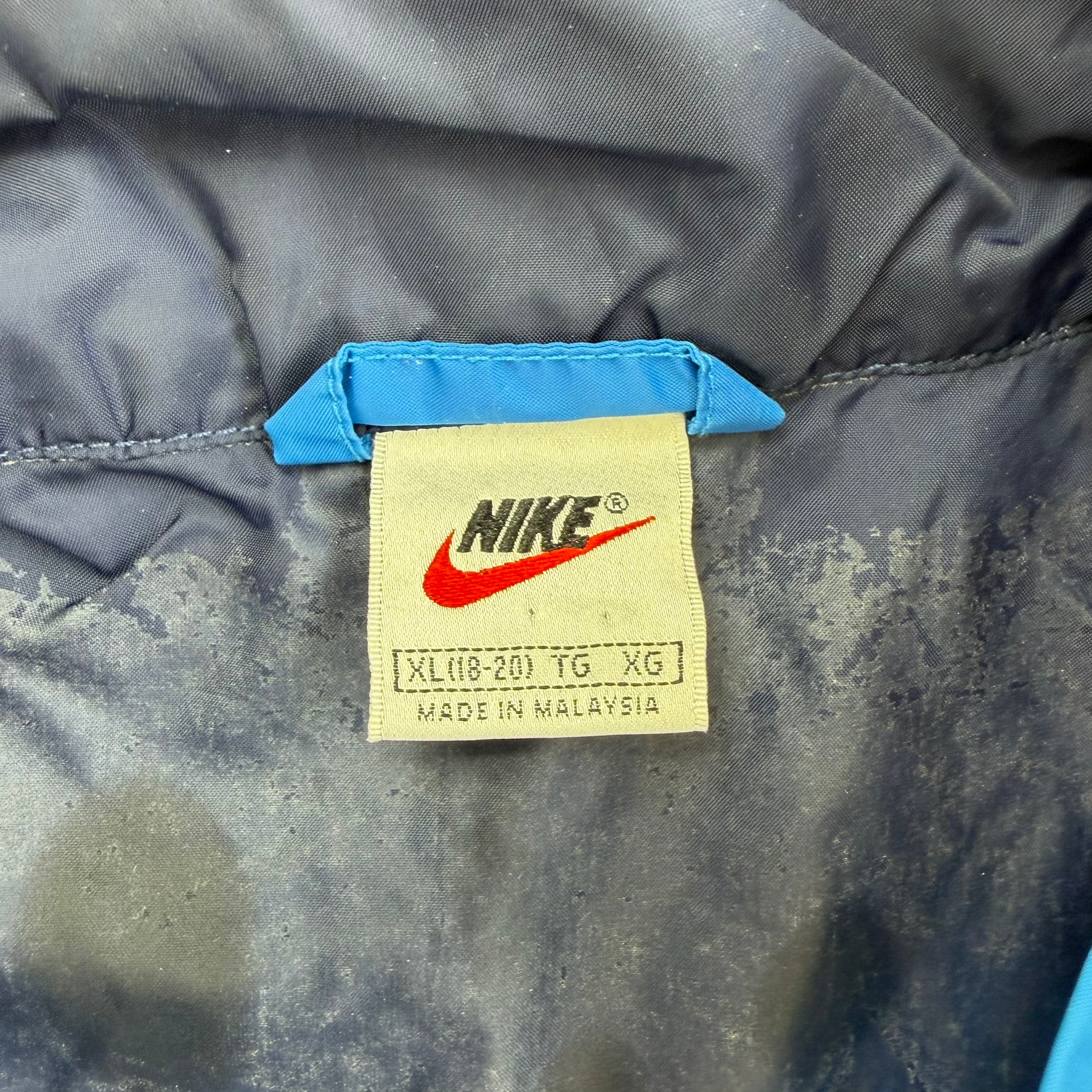 J- Vintage Nike Zip Up Blue/Navy Lightweight Windbreaker - XL