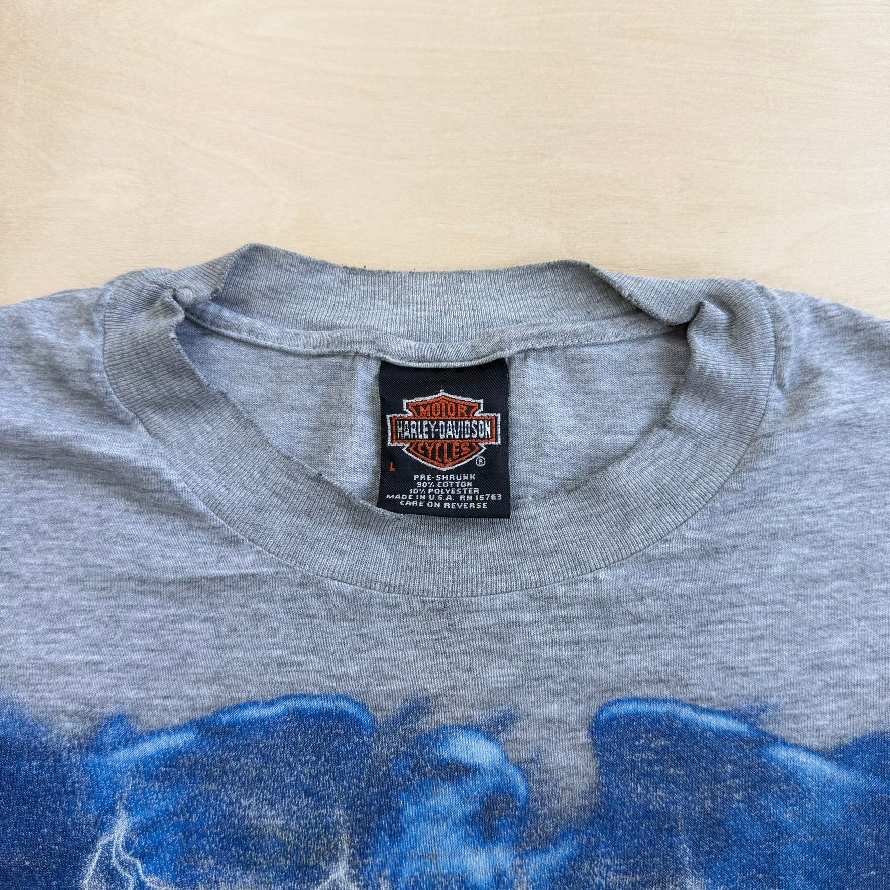 J- Vintage '01 Harley Davidson Keene New Hampshire Graphic Made In USA Long Sleeve Tee - L
