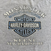 J- Vintage '01 Harley Davidson Keene New Hampshire Graphic Made In USA Long Sleeve Tee - L